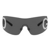 Dolce & Gabbana DG 2298B 05/87 Womens Shield Sunglasses Black 40mm - 2 of 3