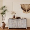 Accent Cabinet Farmhouse Style 4 Door Wooden Cabinet Sideboard Buffet Server Cabinet Storage Cabinet - 2 of 4