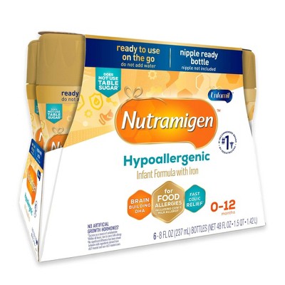 Enfamil Nutramigen Hypoallergenic Ready to Feed Infant Formula - 8 fl oz Each/6ct