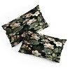 Deny Designs King Burcu Korkmazyurek Dark Garden Duvet Cover and Pillow Sham Black - 4 of 4