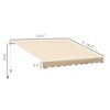 VisioGear Retractable Awning, 10'*8' Patio Awnings with Manual Crank Handle for Deck, Yard, Beige, 116.1"*96.5"*59.6" - 3 of 4