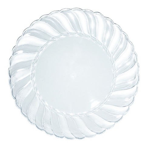 Smarty Had A Party 10.25" Clear Flair Plastic Dinner Plates (144 Plates) - image 1 of 3