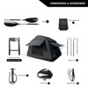 COWLOWN Black Foldable 2-3 Person Amphibious Inflatable Car Roof Top Tent for SUV/Truck (No Ladder) - 3 of 4