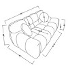 65"Cloud Couches,Lounge Sofa,Boucle Sofa With Square Arms,Loveseat Sofa,Marshmallow Sofa With Wooden Frame,Soft Sofa Furniture-Cuddlewood - image 4 of 4