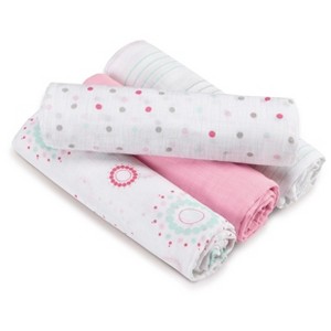 Aden by Aden + Anais Swaddle - Sweet in Pink - 4pk, Light Pink