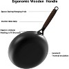 Nonstick Frying Pan, 12 Inch Cast Iron Skillet with Removable Handle, Honeycomb Cooking Surface Cast Iron Pan Dishwasher Safe - 4 of 4