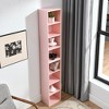 KTMBDW 8-Tier Media Tower Rack, CD DVD Slim Storage Cabinet with Adjustable Shelves, Tall Narrow Bookcase Display Bookshelf for Home Office - 4 of 4