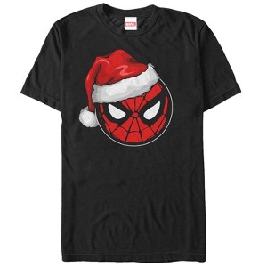 Men's Marvel Christmas Spider-Man Santa Hat T-Shirt - 1 of 4