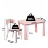 Fontoi Kids Table Sets, Toddler Table and 2 Chairs, Plastic Children Activity Table Sets for Toddlers Drawing Reading, Pink, 20.47"*20"*28.74" - 2 of 4