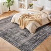 Washable Hallway Runner Rug, Vintage Oriental Floral Low Pile Carpet, Non-Slip & Stain Resistant - 4 of 4