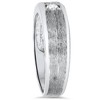 Pompeii3 Mens White Gold Solitaire Brushed Diamond Wedding Ring - 3 of 4