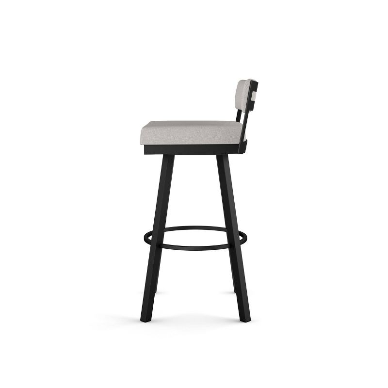 Amisco Travis Upholstered Counter Height Barstool Gray/Black, 5 of 8
