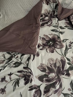 Madison Park Robin Floral Comforter Bedding Set With Bed Sheets Mauve :  Target