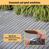 Gulches 30 PCS Interlocking Deck Tiles Striped Pattern, 12" x 12" Square Light Gray Acacia Hardwood Outdoor Flooring for Patio, Bancony, Pool Side - 3 of 4