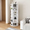 ORRD 360° Rotating Shoe Rack, 7-Tier Spinning Organizer Holds 28 Pairs, Space-Saving Free Standing Storage for Closet Entryway, White - 2 of 4