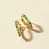 Pure Collection by Ross-Simons 0.40 ct. t.w. Emerald Huggie Hoop Earrings in 14kt Yellow Gold - 2 of 4