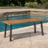 VYNXARIA Dining table incorporates a powder-coated frame with a rich wood top to create an understated modern industrial design - 2 of 4