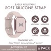 Xtreme Elastic Universal Watchband 6-Pack - Multicolored Soft Silicone Sports Strap for Apple Watch, Samsung Galaxy, and Garmin - Breathable - 2 of 4