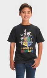 Boys' Warner Bros. 100th Anniversary Harry Potter Short Sleeve Graphic T-Shirt - Black