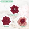 Unique Bargains Artificial Satin Durable Flexible Decorative Mini Ribbon Flowers with Rhinestones 1.2 Inch 100 Pcs - 2 of 4