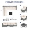 7-Piece Outdoor Wicker Patio Furniture Set, PE Rattan Sectional Sofa with Thick Cushions - 2 of 4