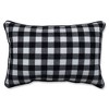 Merry Check Square Throw Pillow Black/White - Pillow Perfect: Modern Style, Weather & Fade-Resistant, Indoor Use - 3 of 4