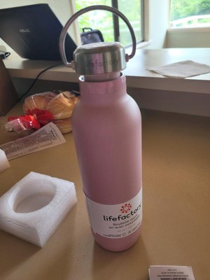Lifefactory 24oz Stainless Steel Sport Bottle with Straw Cap - Pink