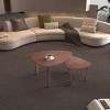 KWPZQEB Irregularity Coffee Table, Cocktail Table w/ 360¡ã Rotating Top, Modern Center Table w/ Wood Grain Veneer Tabletop for Living Room,Small Space - 3 of 4