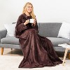PAVILIA Fleece Wearable Blanket with Sleeves, Warm Cozy Soft Functional Lightweight Sleeved Throw Adults Men Women - 2 of 4