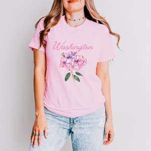 Simply Sage Market Washington Flower Colorful Short Sleeve Tee - 1 of 4