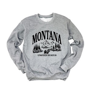 Simply Sage Market Women's Graphic Sweatshirt  Montana Forest Scene - 1 of 4