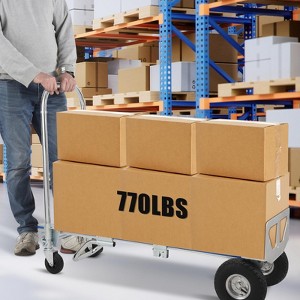 Hand Truck, 2 in 1 Convertible Heavy Duty Cart - 770 Lbs Capacity, 55.9"x19.7"x44.9" for Home Office Warehouse - 1 of 4