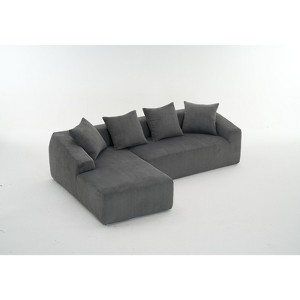 TiramisuBest LY-003 Beige White Deep Seat Compression Sofa 3 Seater with Beige for sofa - 1 of 4