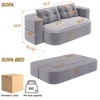 MOONMISS 78.7" Modern 2-in-1 Foldable Corduroy Fabric Sofa with Functional Blanket and 2 Soft Pillows for Living Room, Bedroom - 4 of 4