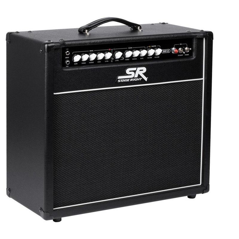 Monoprice SB12 50-Watts All Tube 2-channel 1x12 Guitar Amp Combo with Spring Reverb, Clean and Overdrive Channels, Powerful - Stage Right Series, 2 of 6