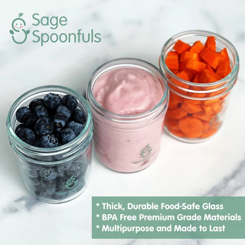 Sage Spoonfuls Glass Baby Food Storage Containers - 12pk, 6 of 12