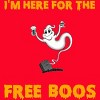 Women's Design By Humans I'm Here For The Free Boos Funny Halloween Ghost Shirt By Galvanized Racerback Tank Top - 2 of 3
