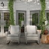 Outsunny Patio Wicker Rocking Chair, Outdoor PE Rattan Swing Chair w/ Soft Cushions for Garden, Patio, Lawn - 2 of 4