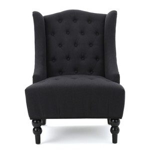 Toddman High Fabric Club Chair - Dark Charcoal - Christopher Knight Home, Dark Grey