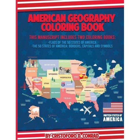 Download American Geography Coloring Book By Cristoforo D Conrad Paperback Target