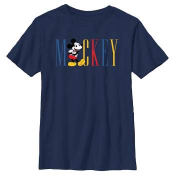 Boy's Mickey & Friends Primary Colors Name T-Shirt