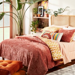 Reversible Velvet Comforter & Sham Set - Opalhouse™ designed with Jungalow™ - 1 of 4