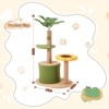 EROMMY 31.5" Cat Tree For Indoor Small Cats, Cute Sunflower Cat Tower, Scratching Post, And Leaf Platforms - 3 of 3