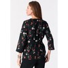 Roaman's Faux Wrap Tie Bi-Stretch Blouse - 3 of 3