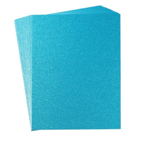 Bright Creations 24-Pack Blue Glitter Cardstock Paper for DIY Projects, Arts and Crafts (11 x 8.5 in)