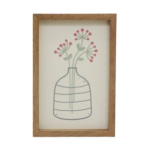 VIP Wood 12 in. Brown Pot and Flower Sign - 1 of 2