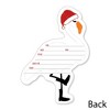 Big Dot of Happiness Flamingle Bells - Shaped Fill-in Invitations - Tropical Christmas Party Invitation Cards with Envelopes - Set of 12 - 3 of 4