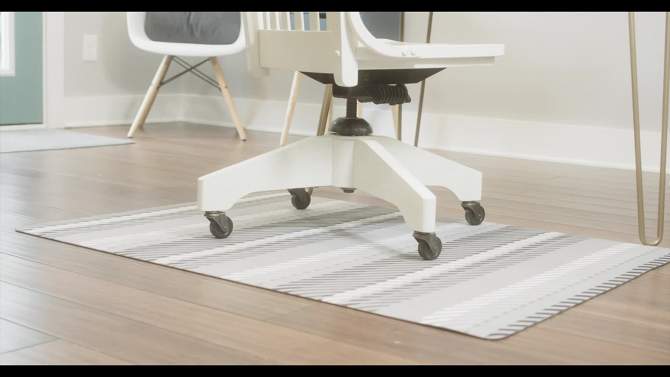 3'x4' Stripe 9 to 5 Desk Chair Mat - Bungalow Flooring, 5 of 6, play video