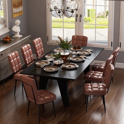 Aheaplus Dining Chairs Set of 2/4/6/8, Upholstered Kitchen Chairs with Thick Cushion for Dining Room