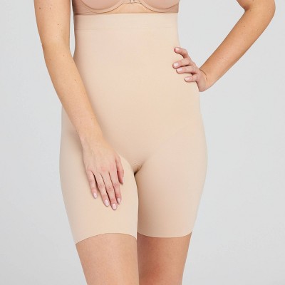 ASSETS by SPANX Women's Thintuition High-Waist Shaping Thigh Slimmer -  Beige L